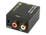 TECHLY 301139 Digital Toslink SPDIF Coaxial audio to analog L/R RCA converter adapter