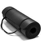 PROIRON Pilates Mat Gym Mat, 180 x 61 x 1.5 cm; Rolled up diameter: 15-20 cm, Black, Rubber Foam