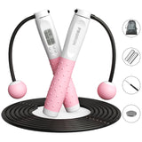 PROIRON Digital Jump Rope with Counter 300 cm, White/Pink, PVC; ABS + silicone