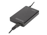 DIGITUS notebook power supply slim 90W out 15/16/18/18.5/19/19.5/20VoltDC incl.11 plug-adaptor + USB charger