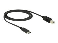 DELOCK Cable USB Type-C 2.0 male > USB 2.0 type B male 1 m black