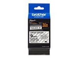 BROTHER TZES121 9mm BLACK ON CLEAR ADHESIVE TAPE