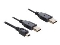 DELOCK 83178 Delock Cable 2 x USB 2.0-A male > USB mini 5-pin, 0.3m