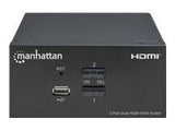 MANHATTAN KVM Switch HDMI/USB 2x1 Dual-Monitor Video 4K 30Hz
