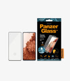 PanzerGlass Samsung, Galaxy S21+ Series, Antibacterial glass, Black, Antifingerprint screen protector, Case Friendly, Compatible with the in-screen fingerprint reader