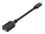DIGITUS USB Type-C adapter cable OTG type C - A M/F 0 15m Super Speed bl