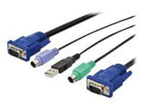 DIGITUS KVM cable PS2 and USB for consoles with KVM 1xHD-15/M 1xVGA HD-15/M 2xPS2 1x USB 1.8m