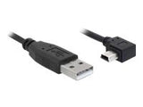 DELOCK Cable USB 2.0-A male > USB mini-B 5pin male angled 0,5m