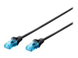 DIGITUS CAT 5e U-UTP patch cable PVC AWG 26/7 length 0.5 m color black