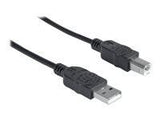 MANHATTAN USB 2.0 Device Cable 5m black USB 2.0, Type-A Male / Type-B Male 15ft.