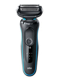 Braun Shaver 50-M4500cs Cordless, Charging time 1 h, Lithium Ion, Number of shaver heads/blades 3, Black/Mint, Wet & Dry