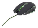 GEMBIRD MUSG-001-G Gembird gaming optical mouse 2400 DPI, 6-button, USB, black with green backlight