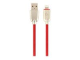 GEMBIRD CC-USB2R-AMLM-2M-R Gembird Premium rubber 8-pin charging and data cable, 2m, red