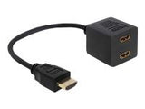 DELOCK Adapter HDMI High Speed with Ethernet 1x male > 2x female