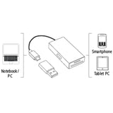 HAMA USB 2.0 OTG Hub/Card Reader for Smartphone/Tablet/Notebook/PC
