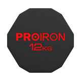 PROIRON PRKRD12K Rubber Dumbbell, 12.00 kg, 1 pcs, 12 kg, Black
