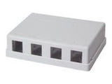 LOGILINK NK4034 LOGILINK- Keystone Surface Mount Box 4 port UTP, white, blank