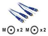 HAMA RCA Cable 2 plugs - 2 plugs with remote line 5m blue