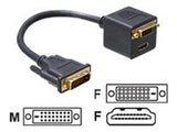 DELOCK Adaptor DVI25 plug to DVI25 + HDMI jack