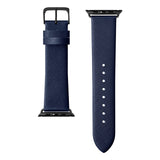 LAUT PRESTIGE, Watch Strap for Apple Watch, 42/44mm, Indigo, Genuine Leather; Stainless Steel Buckle and Connectors