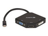 SANDBERG Adapter MiniDP>HDMI+DVI+VGA black