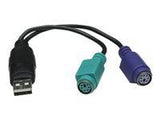 MANHATTAN USB to PS/2 Converter Connects Two PS/2 Devices via One USB Port