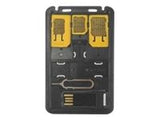 TECHLY 021680 Techly Set of SIM card adapters, nano-SIM, Micro-SIM + MicroSD card reader + key