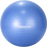 PROIRON Exercise Yoga Ball Balance Ball, Diameter: 65 cm, Thickness: 2 mm, Blue, PVC