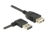 DELOCK Extension cable EASY-USB 2.0 Type-A male angled left / right > USB 2.0 Type-A female 0,5 m