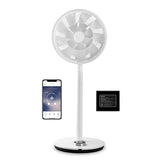 Duux Smart Fan Whisper Flex Smart Black with Battery Pack Stand Fan, Timer, Number of speeds 26, 2-22 W, Oscillation, Diameter 34 cm, White