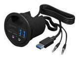 ICYBOX IB-HUB1403B USB 3.0 table hub with Type-C Type-A and audio