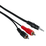 HAMA Audio Connecting Cable 2 RCA Male Plugs - 3.5 mm Male Plug Stereo 5 m