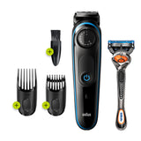 Braun Beard trimmer BT3240 Operating time (max) 80 min, Number of length steps 39, Step precise 0.5 mm, NiMH, Black/Blue, Cordless and corded