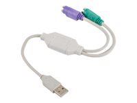 LANBERG AD-0025-W Lanberg adapter USB->PS/2 x2 white