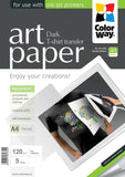 ColorWay ART T-shirt transfer (dark) Photo Paper, 5 sheets, A4, 120 g/m�