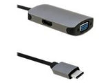 QOLTEC 50380 Qoltec USB adapter type C male / HDMI Female VGA Female
