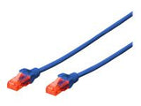 DIGITUS CAT 6 U-UTP patch cable PVC AWG 26/7 length 0.5m color blue