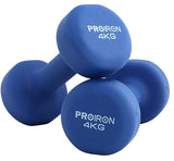 PROIRON PRKNED04K Dumbbell Weight Set, 2 pcs, 4 kg, Blue, Neoprene