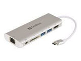 SANDBERG Adapter USB-C Dock HDMI+LAN+SD+USB 61W