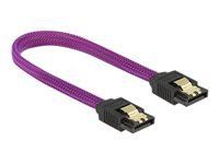 DELOCK 83689 Delock SATA cable 6 Gb/s 20 cm straight / straight metal purple Premium