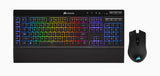 Corsair K57 RGB + Harpoon RGB Wireless Gaming Bundle, Gaming Keyboard, Mouse included, Batteries included, On-Board Memory; Supported in iCUE; 18 different pre-set lighting effects in wireless mode, RGB LED light, NA, Black, Wireless, Black, Bluetooth
