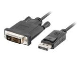 LANBERG CA-DPDV-10CU-0010-BK cable Displayport M V1.2->DVI-D M 24+1 1m Black DUAL LINK