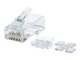 INTELLINET Cat6a RJ45 Modular Plugs UTP 2-prong for stranded wire 80 plugs in jar