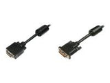 ASSMANN DVI adapter cable DVI(24+5) - HD15 2x ferrit M/M 2.0m DVI-I Dual Link bl