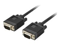 ASSMANN VGA Monitor connection cable HD15 M/M 5.0m 3Coax/7C 2xferrite bl