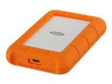 LACIE RUGGED 4TB USB-C USB3.0 Drop crush and rain-resistant for all terrain use orange No data cable