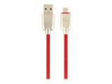 GEMBIRD CC-USB2R-AMmBM-1M-R Gembird Premium rubber Micro-USB charging and data cable, 1m, red