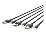GREEN CELL 3x Cable GC Ray USB - Lightning 30cm 120cm 200cm white LED backlight