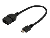 ASSMANN OTG cable USB micro-B St to USB-A Bu 20cm