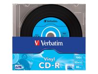 VERBATIM CD-R 80 min. / 700 MB 52x 10-pack slim jewelcase DataLife Plus, vinyl surface, 2x5 colors